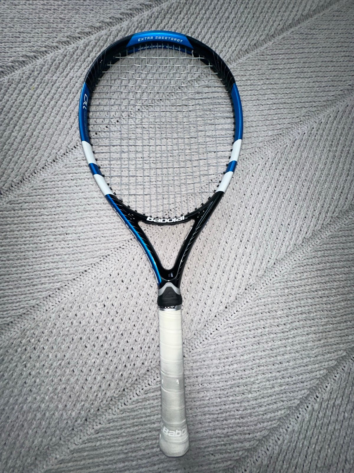 Babolat Drive Max 110 Tennis Racquet Racket 4 1/4 Blue 350 9.3 Over Grip NICE