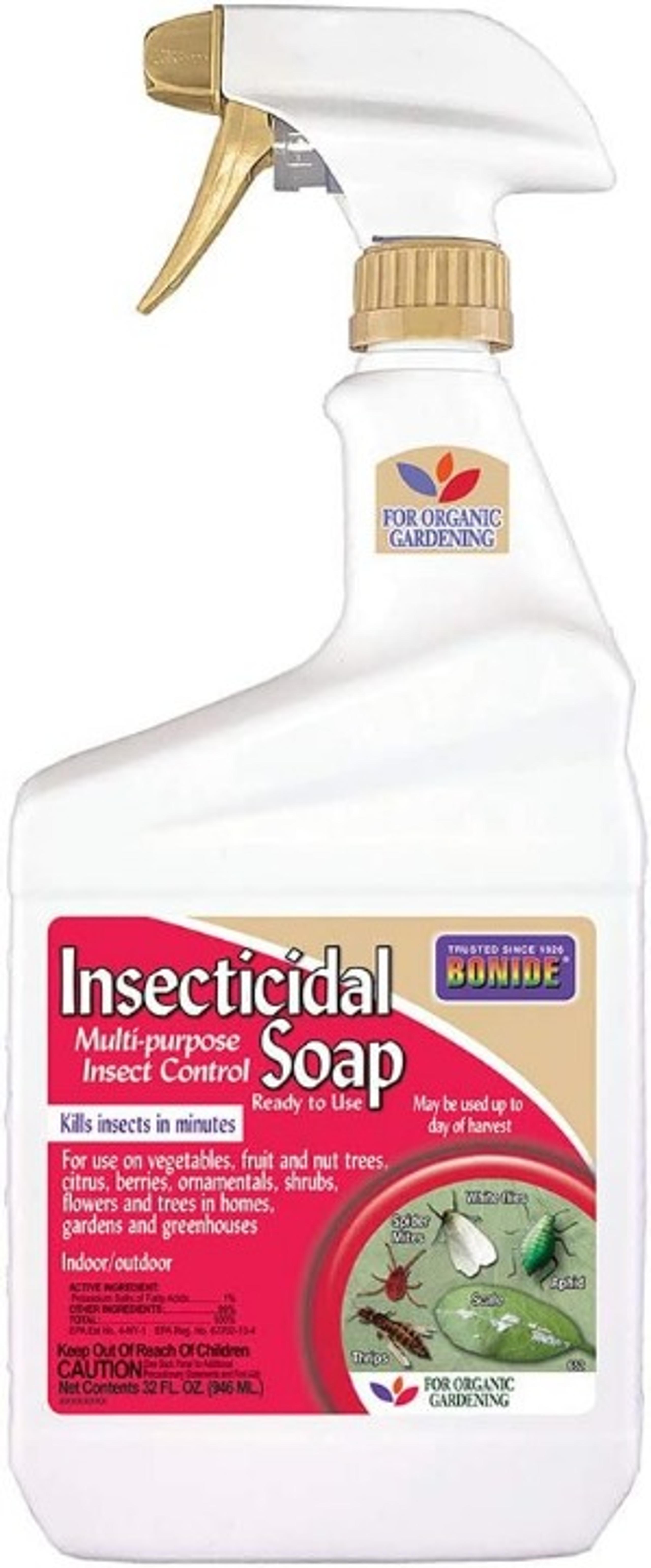 Bonide Insecticidal Soap, 32 oz Ready-to-Use Spray Multi-Purpose Insect Control