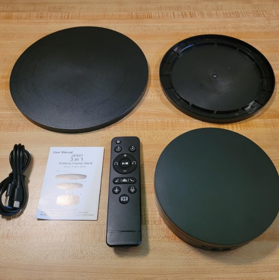 3 in 1 Motorized Rotating Display Stand w 5.74/7.08/8.66 inch Replacement Cover