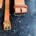 Louis Vuitton 3 pc luggage bag tag, strap, poignet set vachetta leather