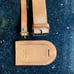 Louis Vuitton 3 pc luggage bag tag, strap, poignet set vachetta leather