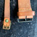 Louis Vuitton 3 pc luggage bag tag, strap, poignet set vachetta leather