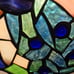 Tiffany Style Stained Glass Peacock Lamp with Bronze Base, 20-inch Table Light