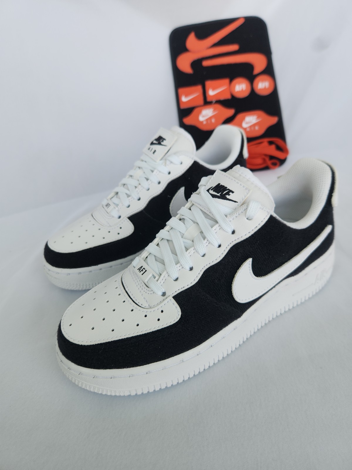 6 WOMEN'S NIKE AIR FORCE ONE AF1 WHITE BLACK CZ5093-100 SNEAKERS SPORTSWEAR