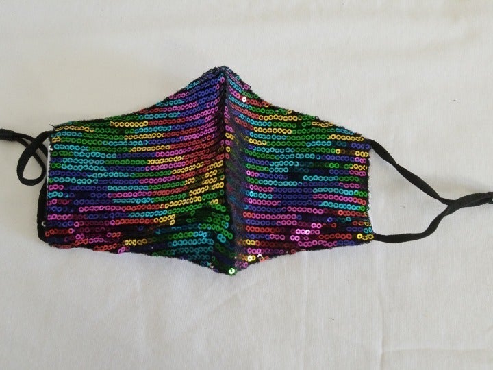 6 Piece Ladies Bling Sequin Face mask Set.