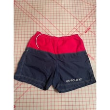 VINTAGE Polo Ralph Lauren Swim Trunks Adult Medium Blue Red US-POLO-67 Men's 90s