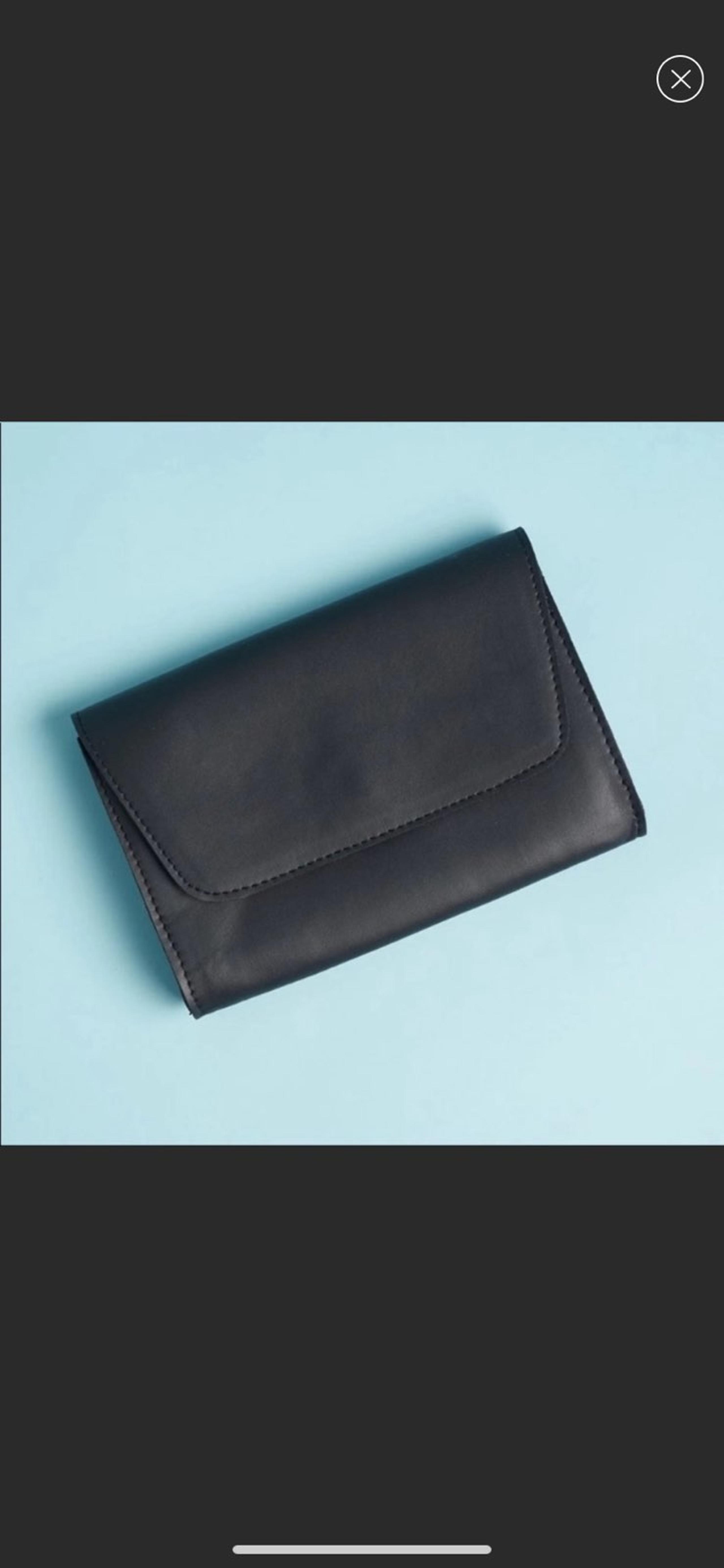 black vegan leather clutch