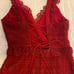 Red high low dress