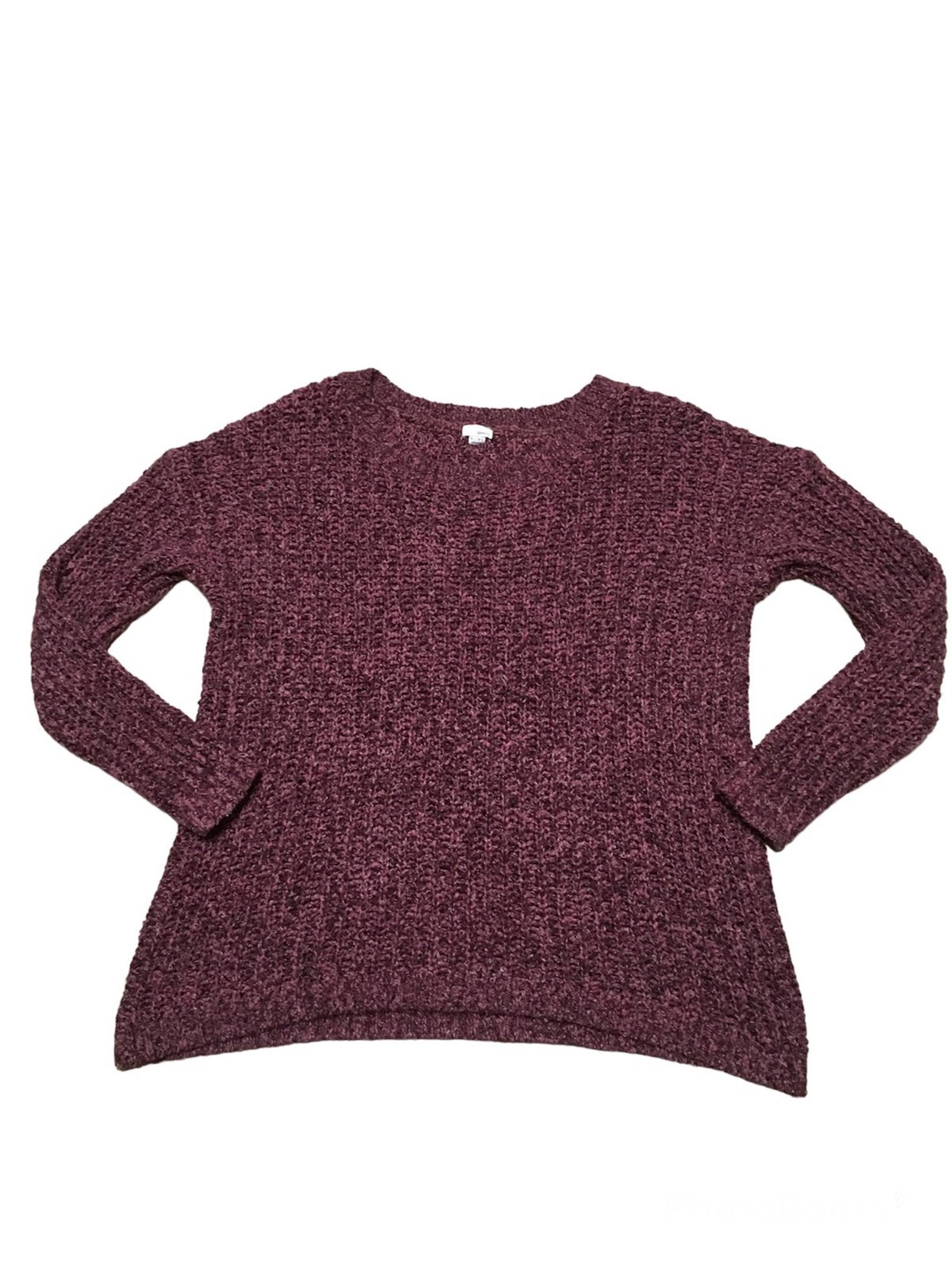 Garage Crewneck Sweater Women’s M/L Purple Knit Pullover Long Sleeve Casual Top