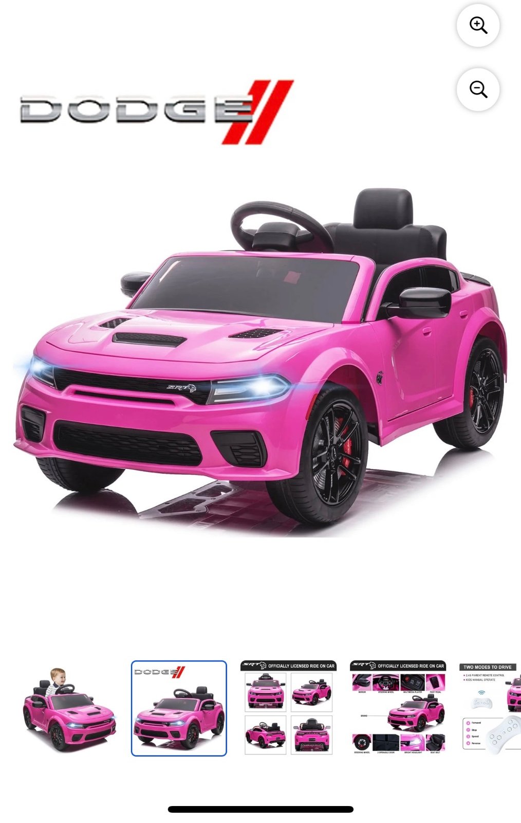 DODGE CHARGER SRT HELL.CAT REDEYE WIDEBODY BATTERY-OPERATED (Pink)
