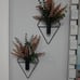 2 Pcs Hanging Planters with Artificial Plants Metal Hanging Vase