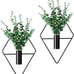 2 Pcs Hanging Planters with Artificial Plants Metal Hanging Vase