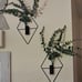 2 Pcs Hanging Planters with Artificial Plants Metal Hanging Vase