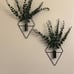 2 Pcs Hanging Planters with Artificial Plants Metal Hanging Vase