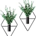 2 Pcs Hanging Planters with Artificial Plants Metal Hanging Vase