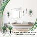 2 Pcs Hanging Planters with Artificial Plants Metal Hanging Vase