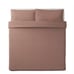 IKEA PUDERVIVA 100% Linen Duvet Cover Set KING Size. Dark Pink / Dusty Rose