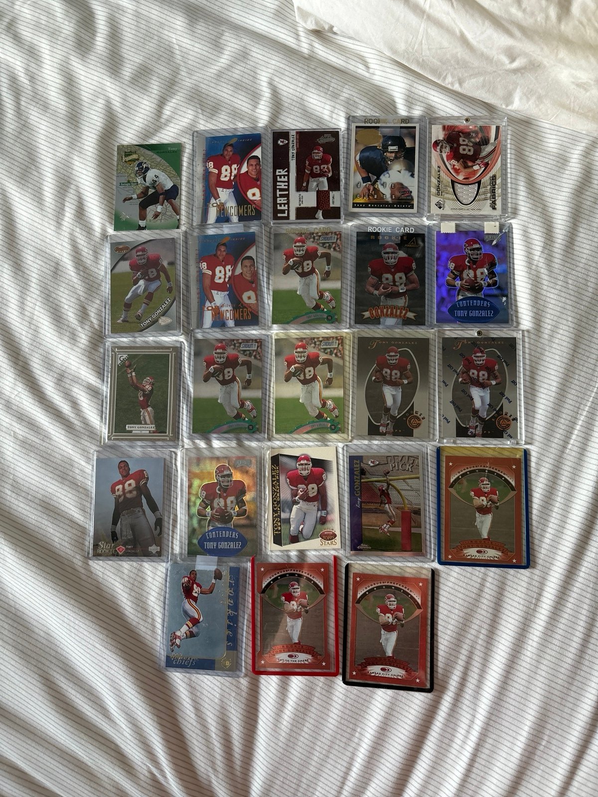 Collection of Tony Gonzalez Cards