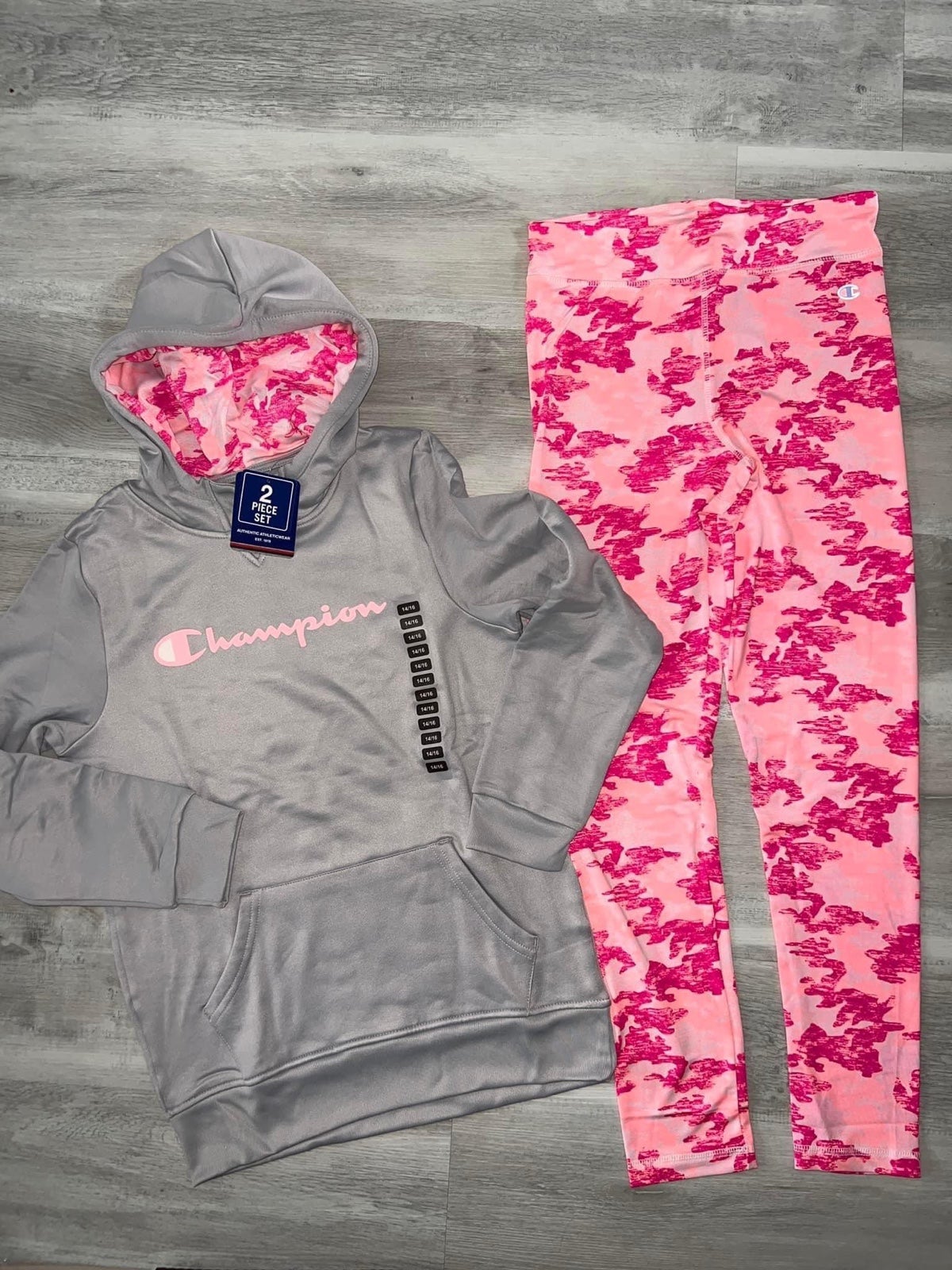 New Champion girls hoodie leggings 7-8