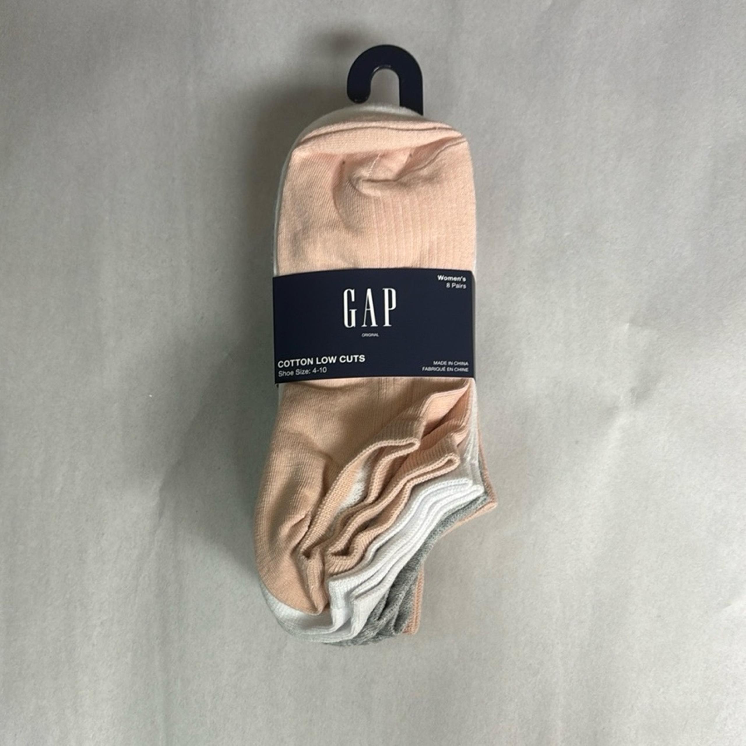 New Gap Socks Women’s 8 Pairs Pink,Gray & White Cotton Low Cut Casual Activewear