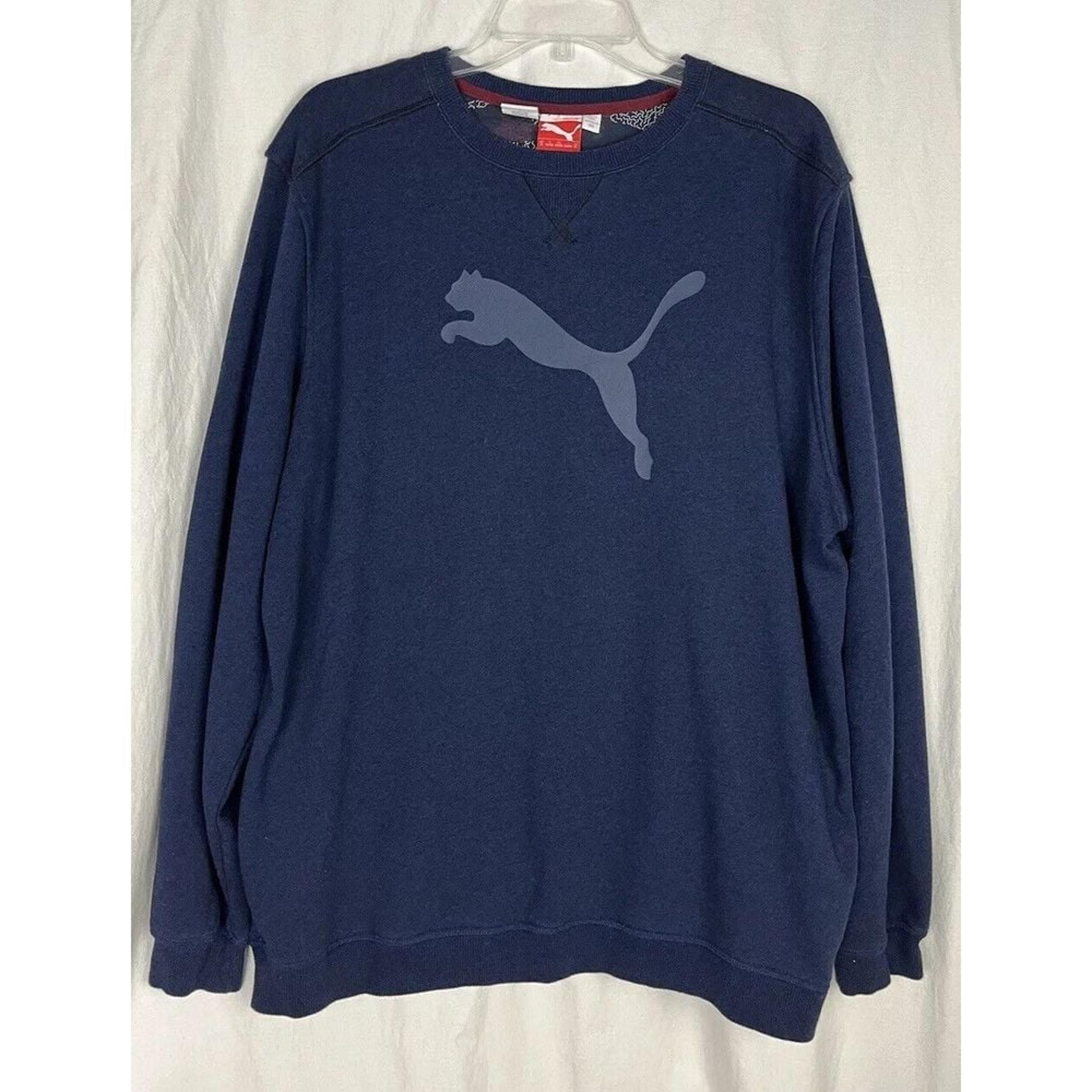 Puma DryCell Sweatshirt Men's XL Blue Casual Travel Comfort Athleisure.