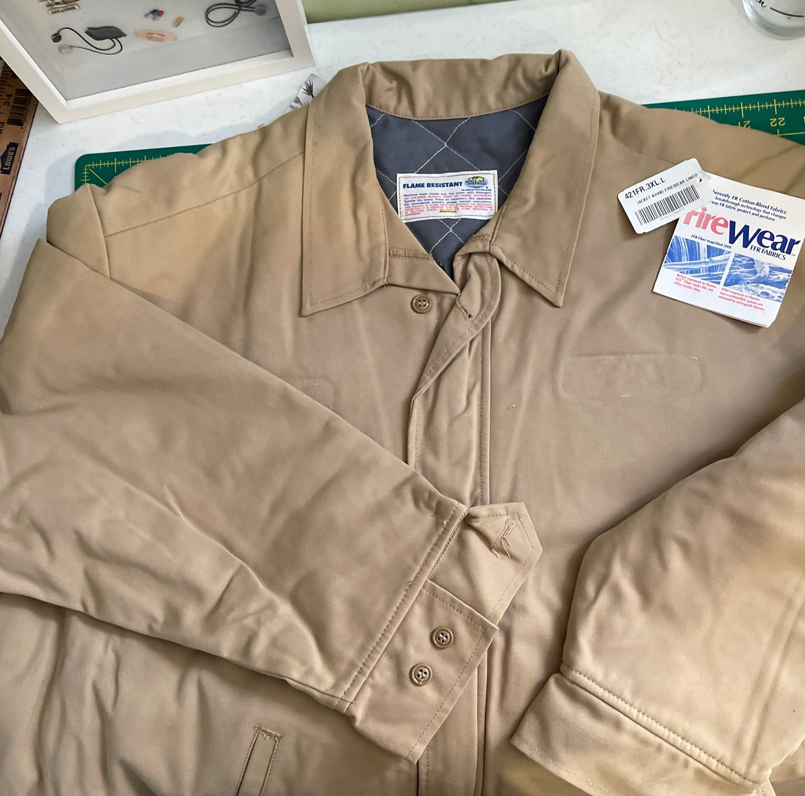 Fire retardant work coat