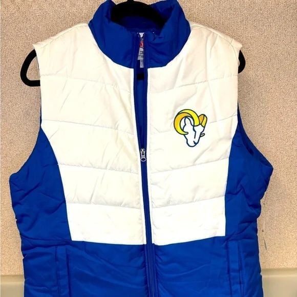 Los Angeles Rams NFL G-III Women's Full-Zip Puffer Vest NWT