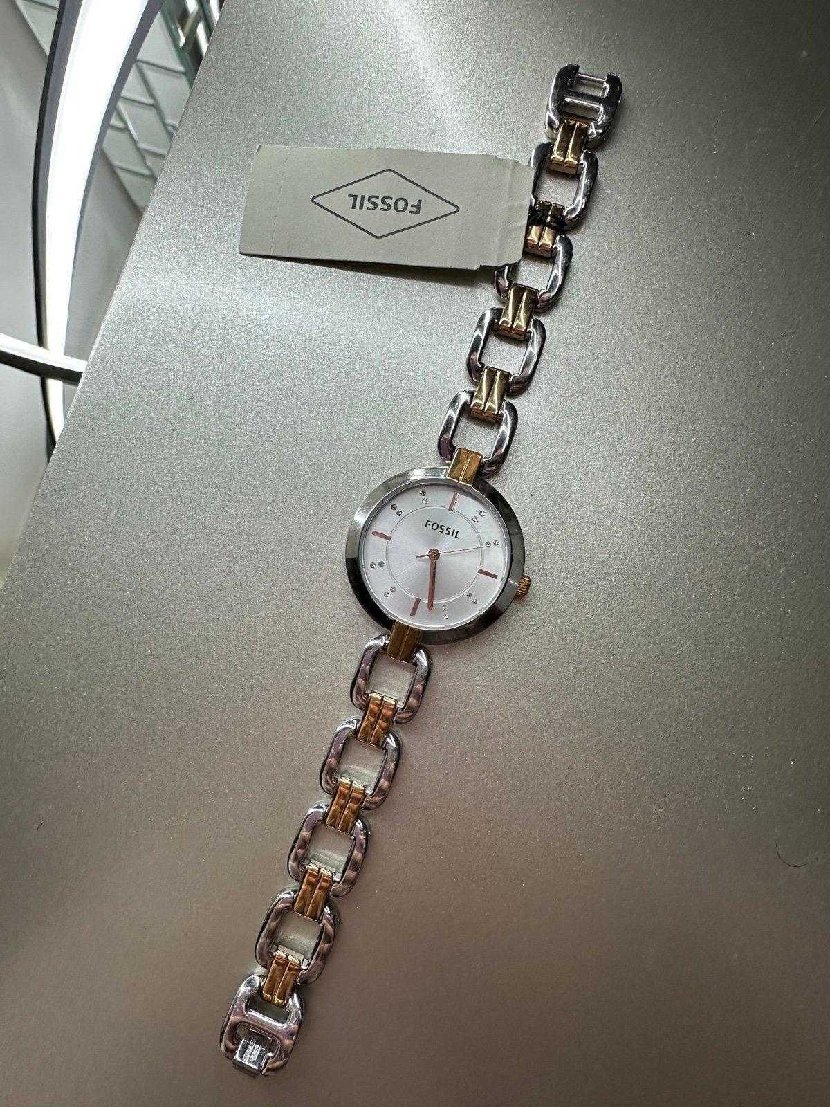 Fossil Women's Watch BQ3341 Kerrigan Stainless Steel Rose Gold, Silver