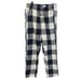 Old Navy NWT Pajama Set Black White Waffle Knit Top Buffalo Check Pants Sz L(T)