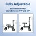 KneeRover Economy Foldable Knee Scooter Steerable Walker Dual Brake 300lb Black