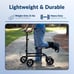 KneeRover Economy Foldable Knee Scooter Steerable Walker Dual Brake 300lb Black