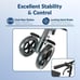 KneeRover Economy Foldable Knee Scooter Steerable Walker Dual Brake 300lb Black