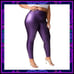 METALLIC ☆ PURPLE ☆ FAUX LEATHER ☆ PULL-ON LEGGINGS 24w ☆ NWT