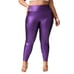 METALLIC ☆ PURPLE ☆ FAUX LEATHER ☆ PULL-ON LEGGINGS 24w ☆ NWT