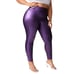 METALLIC ☆ PURPLE ☆ FAUX LEATHER ☆ PULL-ON LEGGINGS 24w ☆ NWT