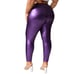 METALLIC ☆ PURPLE ☆ FAUX LEATHER ☆ PULL-ON LEGGINGS 24w ☆ NWT