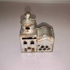 Antique Small Cast Iron Building Mosque Figural Bank