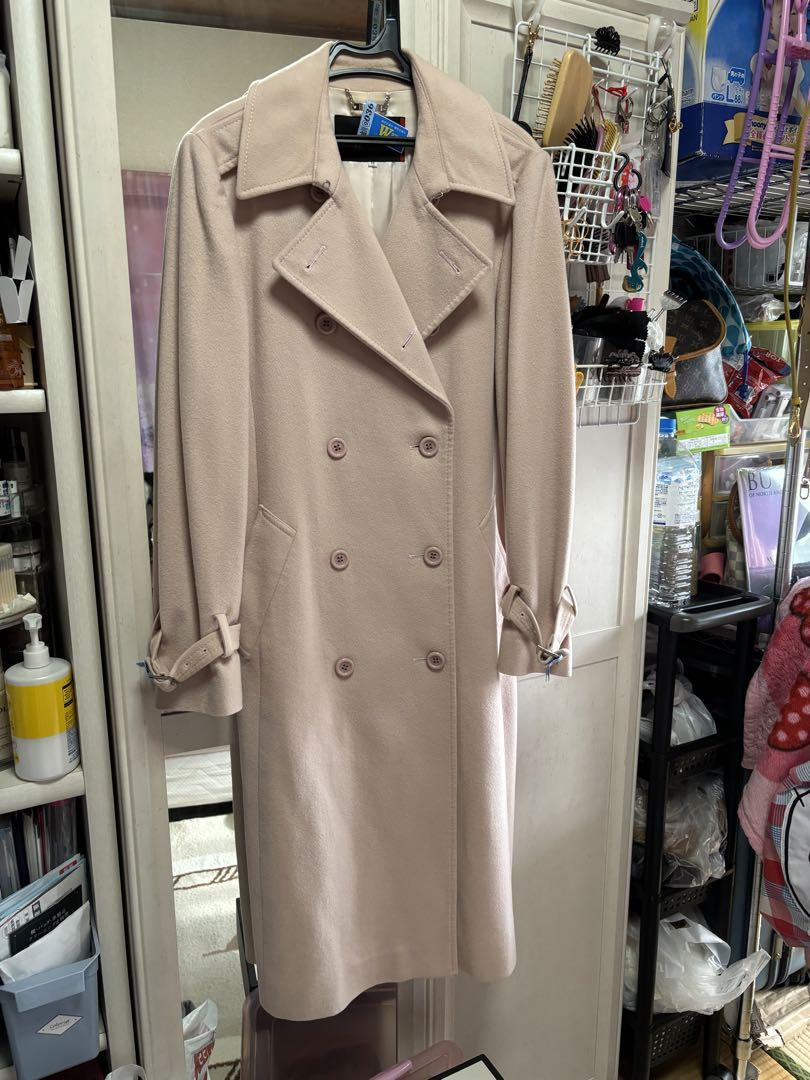INÉD International 100% Cashmere Light Pink Trench Coat