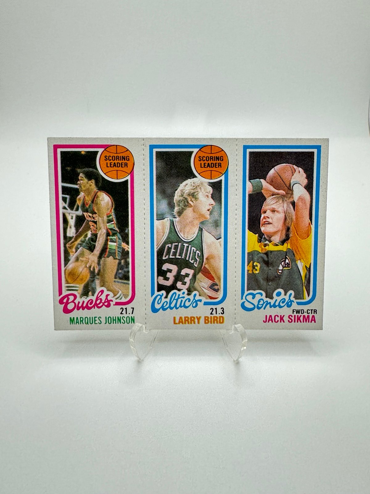1980 Topps #232 Marques Johnson, Larry Bird & Jack Sikma (Rookie Card)