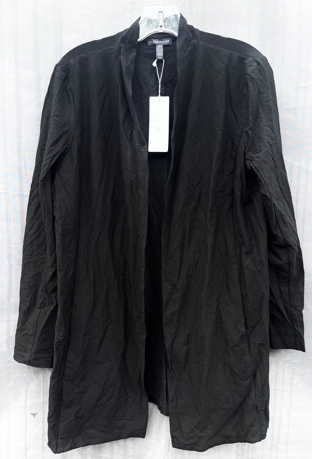 NWT Elieen Fisher Black Long Jacket size M