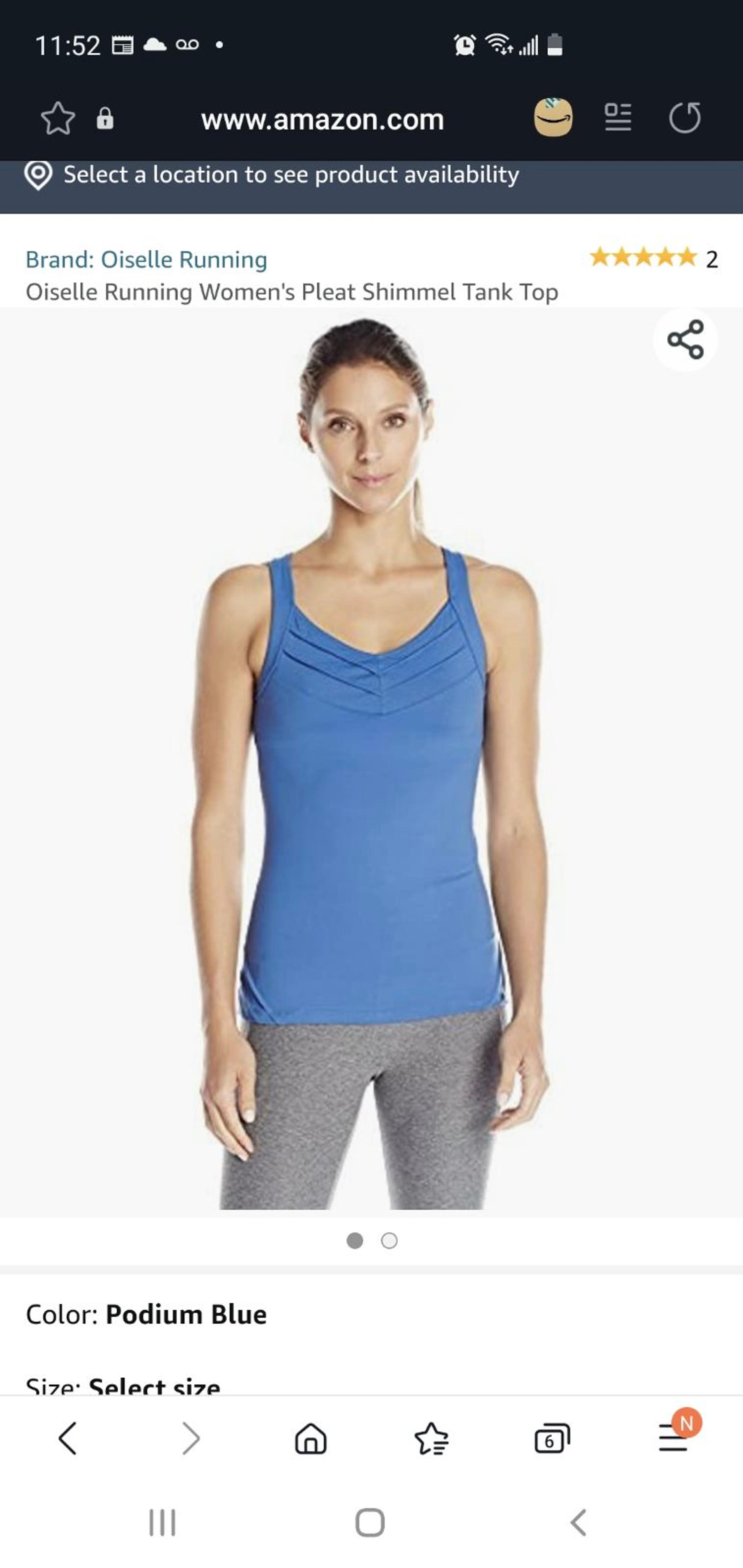 NWT Oiselle Women's Pleat Shimmel Tank