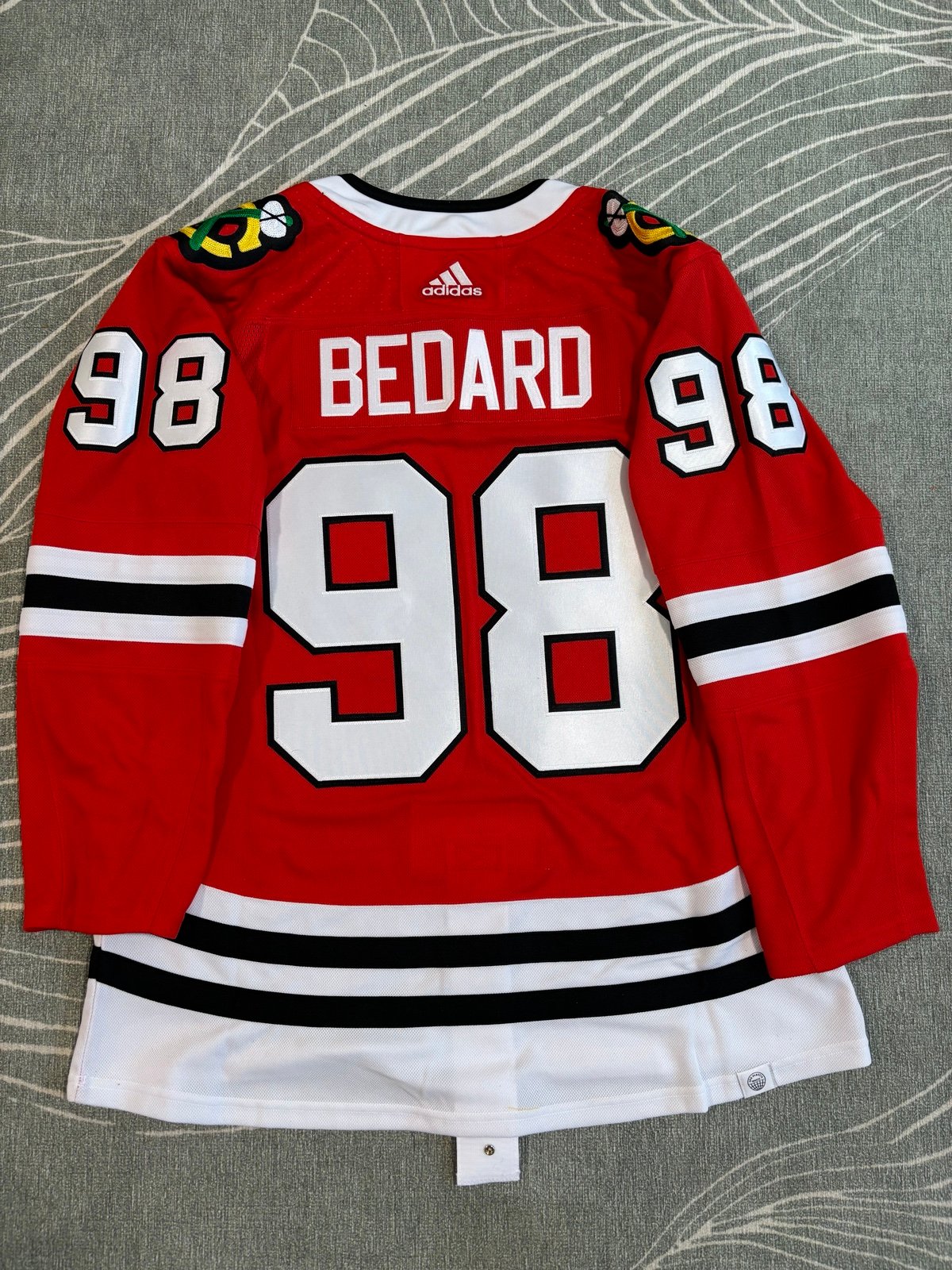 Adidas Connor Bedard Chicago Blackhawks 2023 NHL Draft Home Jersey 52