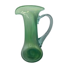 Terence MacSweeney Killarney Kerry Ireland Green Art Glass Water Pitcher 11