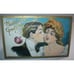 Victorian Halloween Postcard Kissing Couple Embossed Original Gold Border
