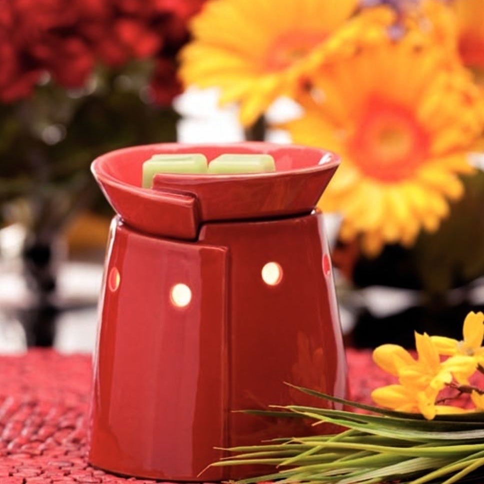 Scentsy Retired 2010 Mid Size Brick Red Tribeca Warmer DSW-TRIB