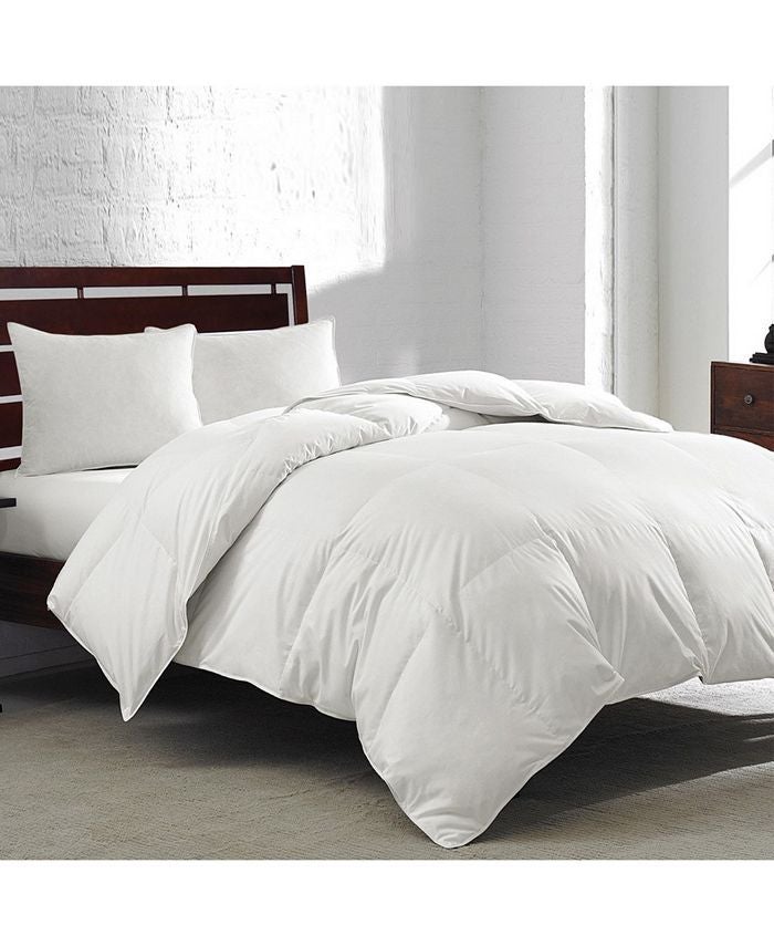 Fancy White Goose Feather Comforter King