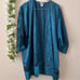 Victoria’s Secret Gold Label Vintage Dark Teal Blue Floral Satin Night Robe