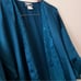 Victoria’s Secret Gold Label Vintage Dark Teal Blue Floral Satin Night Robe