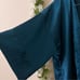 Victoria’s Secret Gold Label Vintage Dark Teal Blue Floral Satin Night Robe