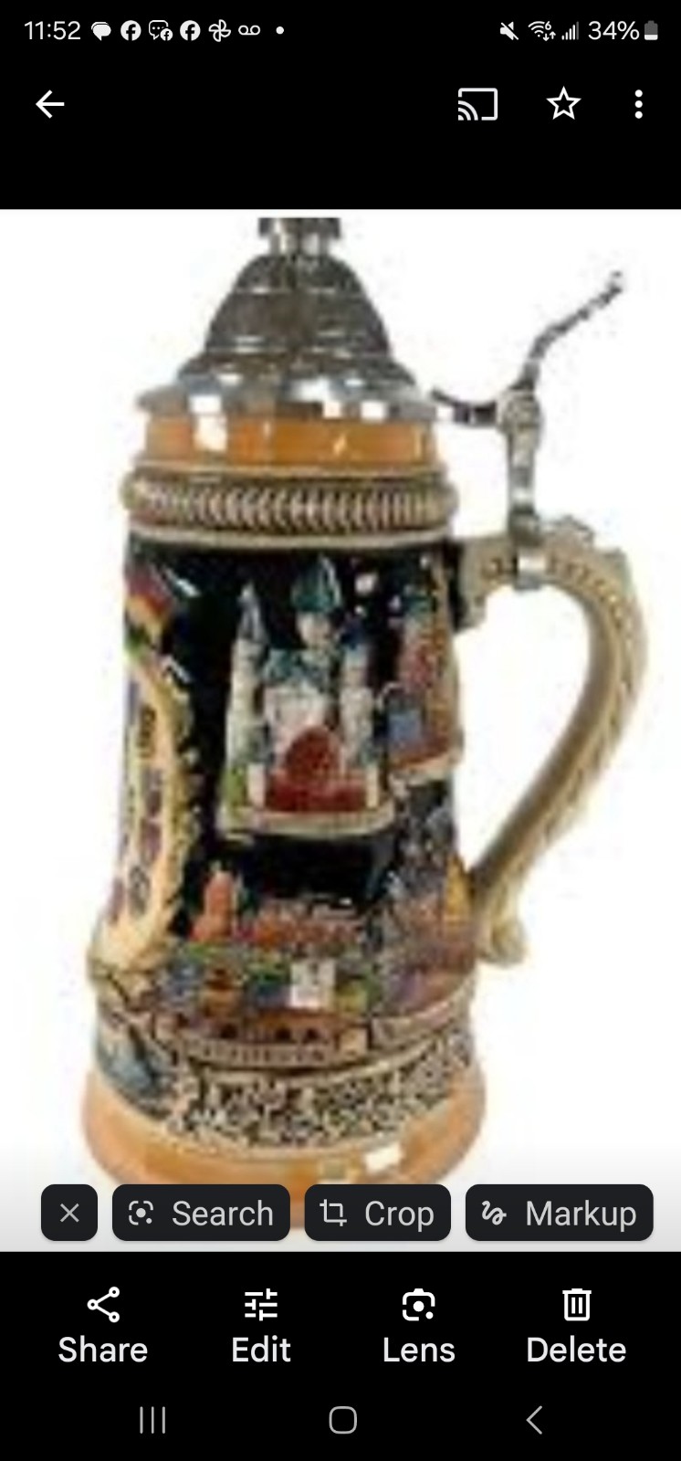 Portraits of Munich hand painted beer stein